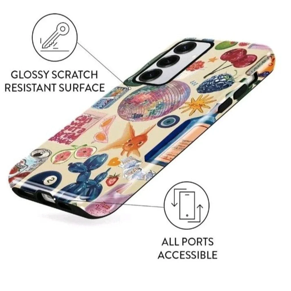 Cute Summer Collage Pattern Phone Case for Samsung Galaxy S22 5G Case 6.1
